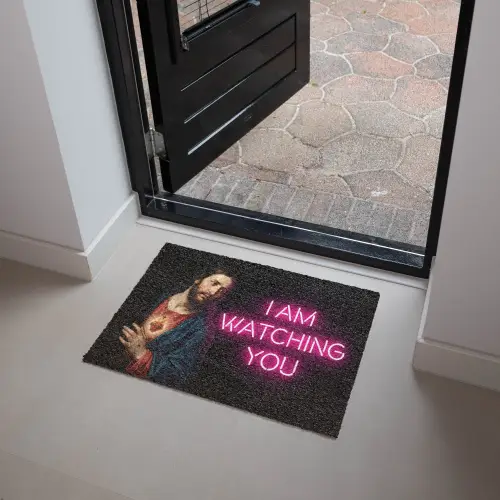 Man - Tekst - Neon Deurmat klein -sfeer5