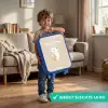Kat omringd door beige stippen Kinderkoffer - Blauw klein -sfeer2_NL