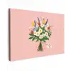 Bloemen - Lint - Kaartje canvas 2cm klein -z3d
