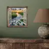 Doorkijk - Landschap - Raam - Water - Zonsondergang aluminium wit klein -sfeer2