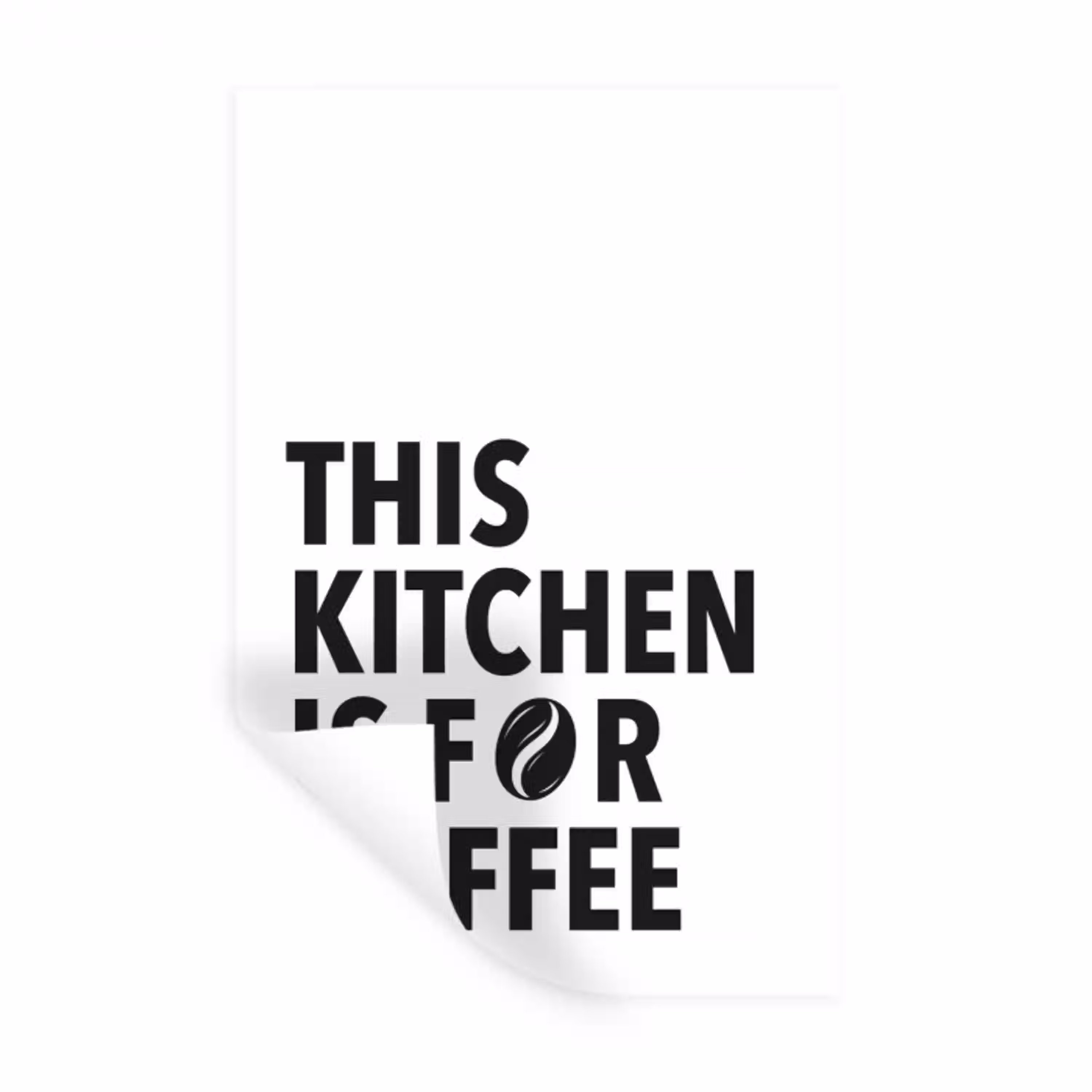 Quotes  - Koffie - Bonen - Modern Muursticker klein -3d