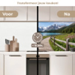 Bergen - Meer - Landschap - Blauw keuken achterwand 2 middel -voor-na2_NL