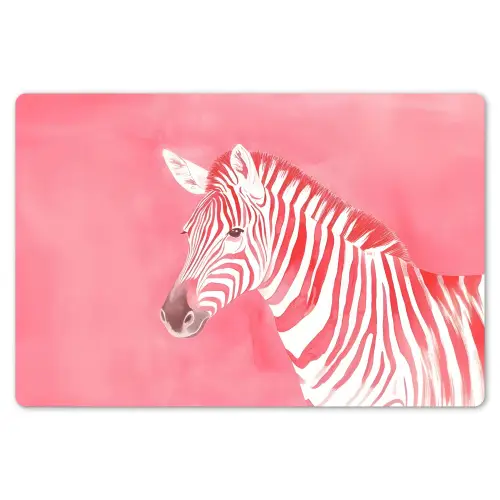 Zebra - Pink - Verf Placemat vinyl groot -zzsfeer1_Kitchenyeah-website
