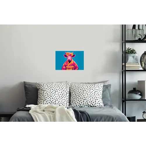 Koe - Bloemenkrans - Oorhangers - Kimono Muursticker klein -slaapkamer