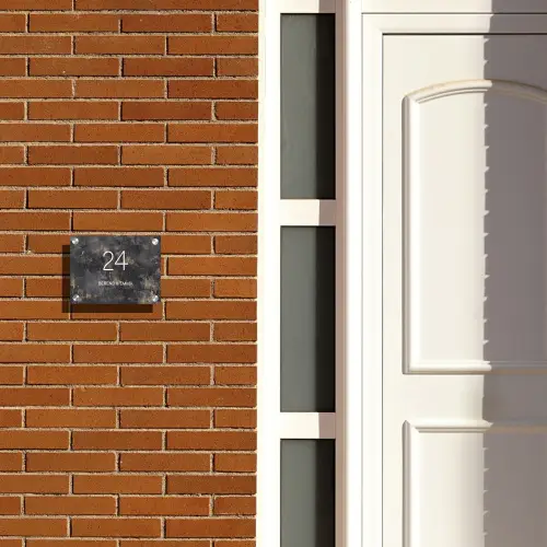Verweerd metaal - Klassiek Naambord Rechthoek middel -sfeer3-rechthoek-S