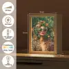 Vrouw - Panterprint - Jungle - Natuur - Luxe Light Box met kabel (Tafellamp) klein -USP_NL