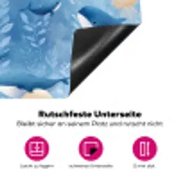 Walvissen - Oceaan - Blauw Inductie beschermer vinyl 3mm klein 276 -zzzzzzz-lf-onderkant