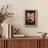 Graffiti - Vos - Zwart - Pop art Light Box met kabel (Tafellamp) klein -sfeer2