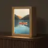 Bossen - Meer - Kano - Oranje Light Box met kabel (Tafellamp) klein -z3d_website
