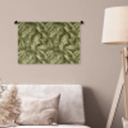 Bladeren - Modern - Groen Wandkleed katoen klein 269 -sfeer4