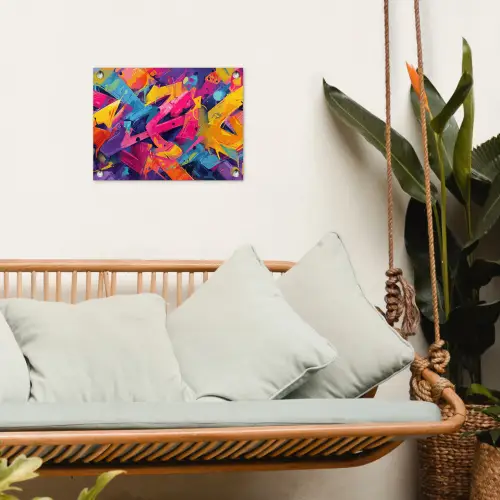 Abstract - Vormen - Kleurrijk tuinposter los doek klein -sfeer7