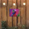 Kameleon - Dieren - Neon - Kleur tuinposter los doek klein -sfeer1