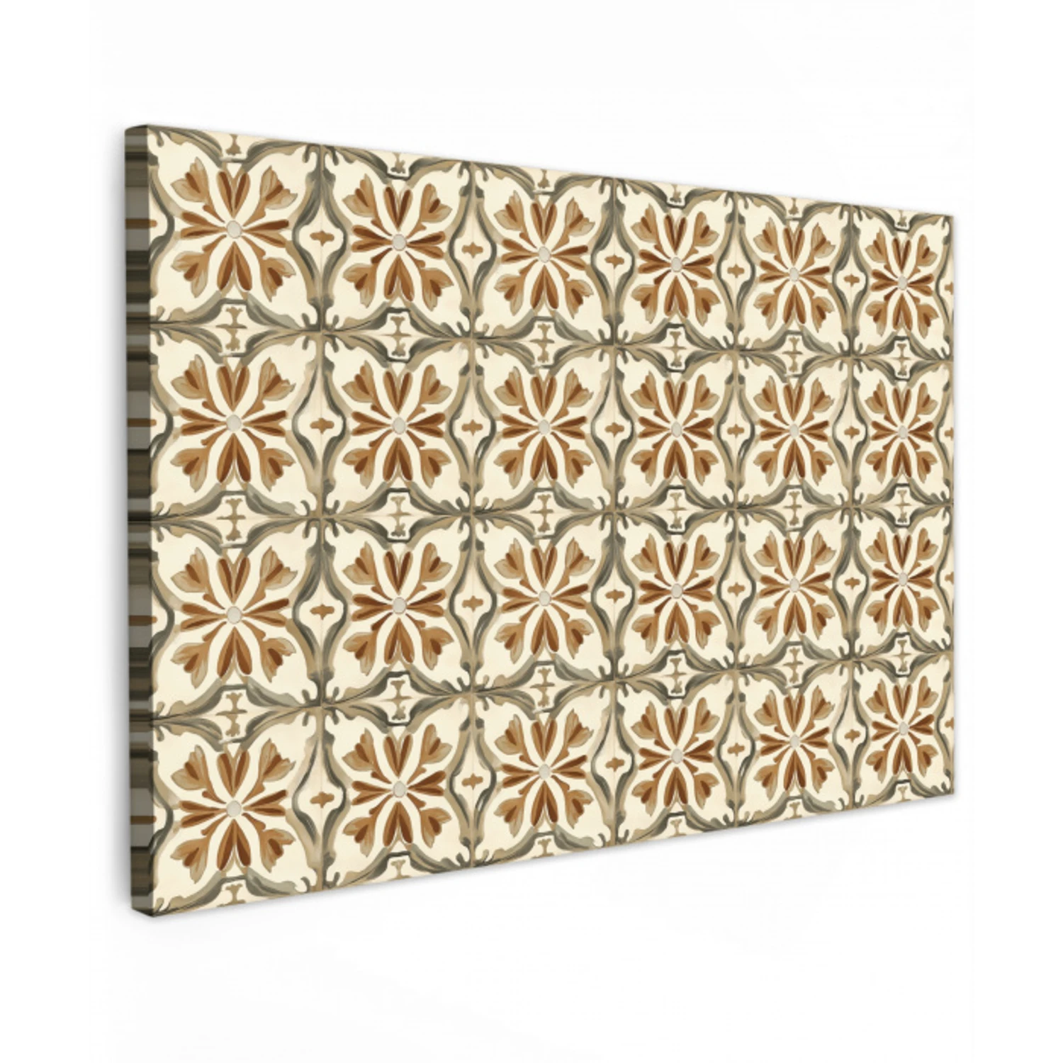 Siertegel - Patroon - Bruin canvas 2cm klein 34 -z3d