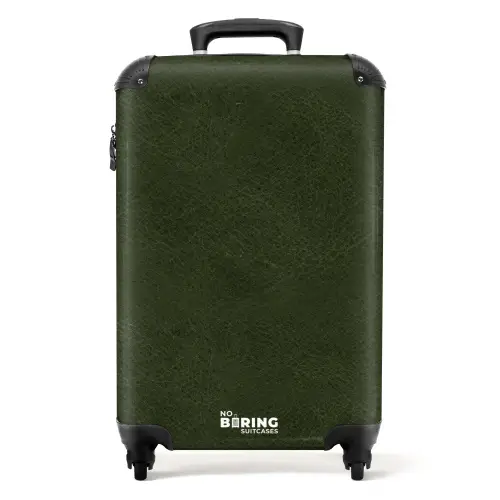 Lederen look diep groen NBS - Handbagage koffer - Kinderen Unisex middel -productfoto_recht