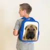 Hondje met Boos Hoofd Kinderrugzak - Blauw middel -sfeer2