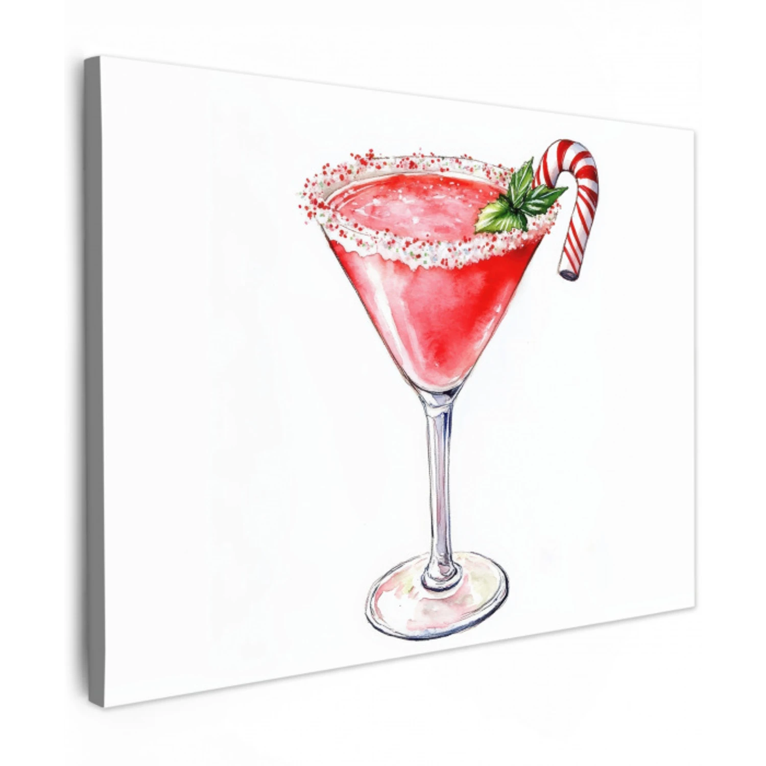 Cocktail - Drank - Winter - Kunst canvas 2cm middel -z3d