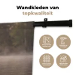 Eenden - Water - Mist - Natuur Wandkleed katoen middel -sfeer2