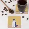 Glazen - Fles - Illustratie - Melk onderzetter kurk middel -sfeer2