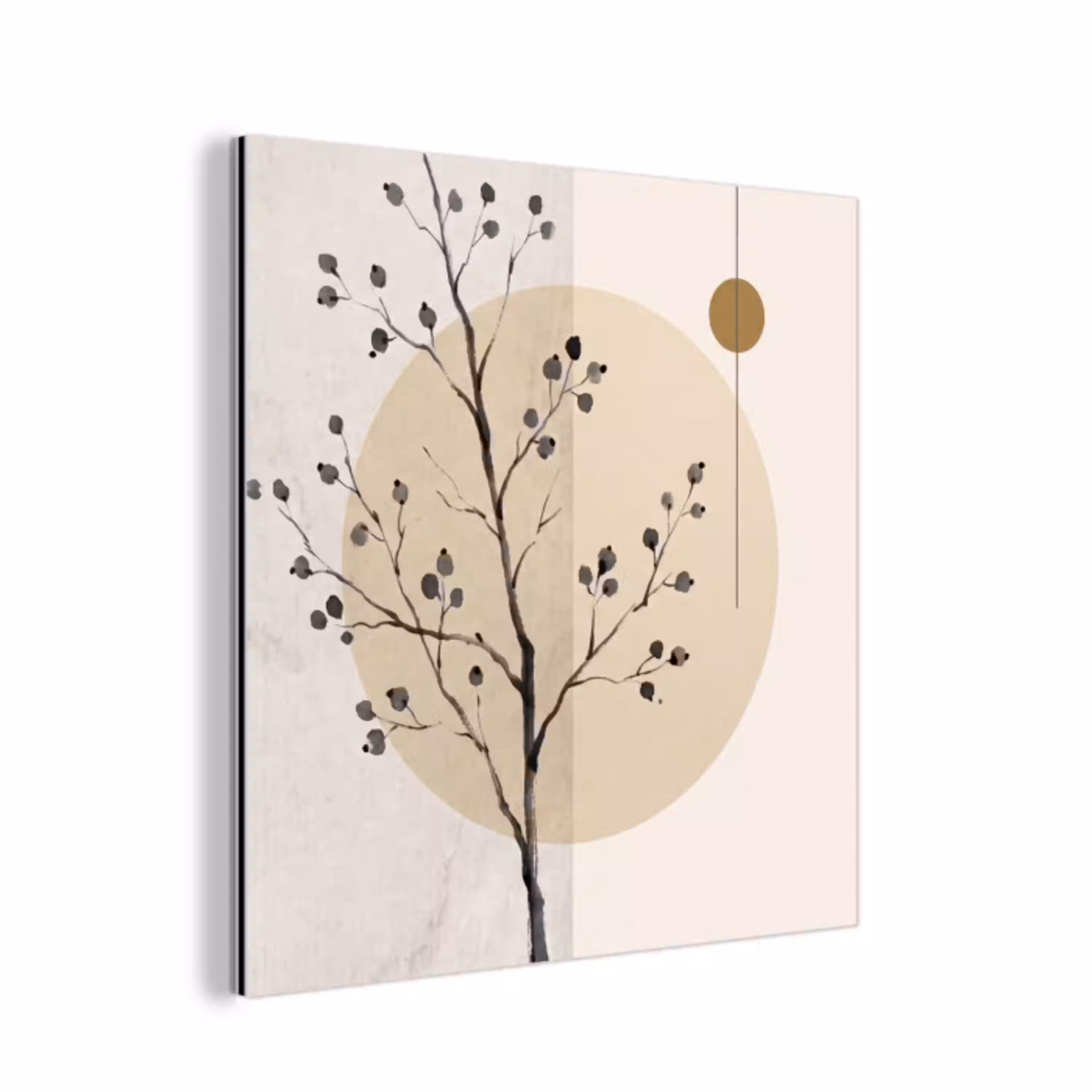 Plant - Abstract - Beige aluminium wit klein -3d
