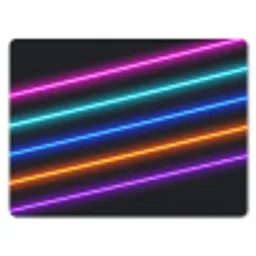 Esthetiek - Retro - Neon muismat rubber klein -3d