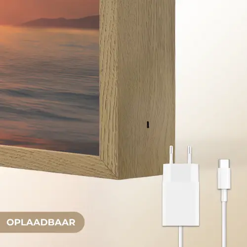 Walvis - Zon - Zee Light Box met batterij (Wandlamp) middel -USP_websiteoplaadbaarNL
