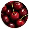 Rood - Fruit - Kersen Wandcirkel plexiglas klein -3d