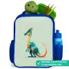 Staart - Dino - Minimalistisch - Blauw Kinderrugzak - Blauw middel -inhoud_DE