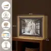 Doorkijk - Paard - Wit - Winterlandschap - Sneeuw Light Box met batterij (Wandlamp) middel -USP_websiteoverzichtNL