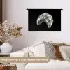 Croissant - Metaal - Zilver Wandkleed katoen klein -sfeer1
