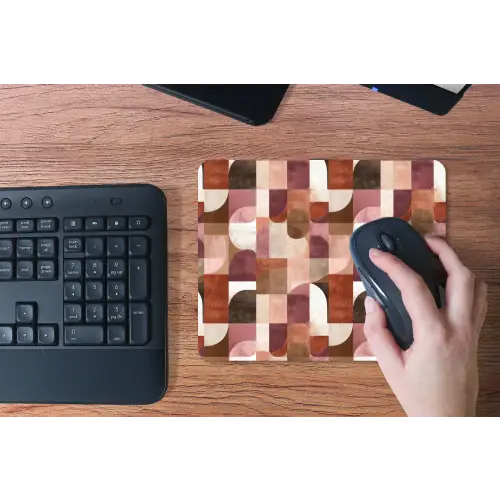 Geometrie - Modern - Retro muismat rubber klein 262 -toetsenbord