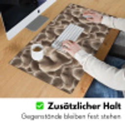 Waaiervorm - Beige - Vezel textuur Muismat XXL klein 681 -ysfeer3_duits