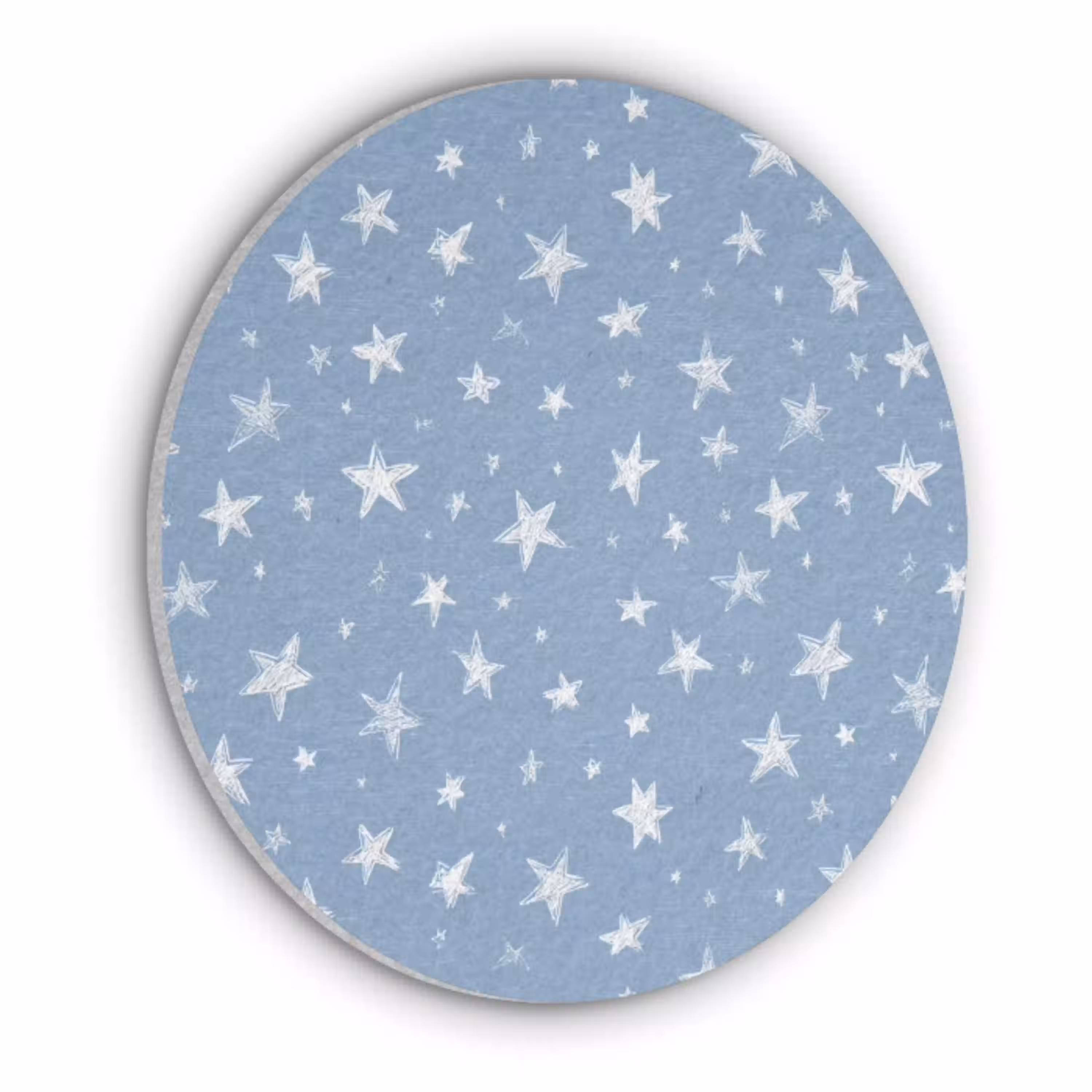 Sterretjes - Patroon - Blauw Akoestische PET Vilt - Rond klein 838 -3d