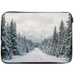 Weg - Sneeuw - Naaldbos - Winter - Avontuurlijk laptophoes neopreen klein -zkaufland3dotto