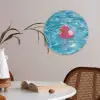 Badeend - Dobberend - Roze Akoestische PET Vilt - Rond klein -sfeer3