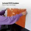 Bloemen - Wit - Subtiel - Roestkleur Inductie beschemer met haakjes klein -ky-ophangen-nl