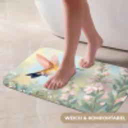 Kolibrie - Illustratie - Kleurrijk Badmat klein -USP_ZachtDE