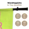 Groen - Roze bonjour - art-deco Wandkleed katoen klein -tsfeer2_DE