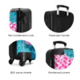Strandballen - Roze - Water NBS - Handbagage koffer - Volwassenen Unisex middel zzzzzzzbolletjes_ENG