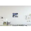 Marmer - Goud - Abstract - Blauw textielposter latten blank klein -kinderkamer