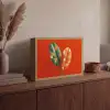 Bladeren - Ovaal - Mozaïek - Patroon Light Box met batterij (Wandlamp) middel -sfeer2