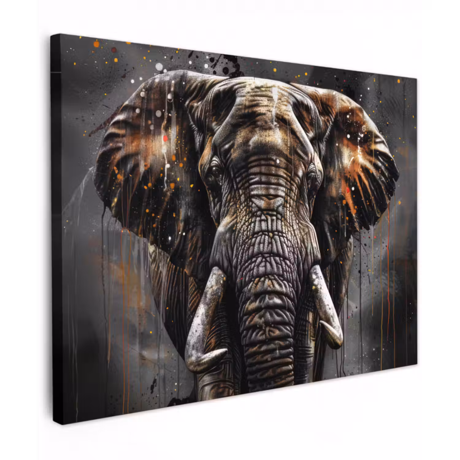Leinwandbild - Elefant - Aquarell - Wildtiere - Luxus