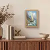 Zeilschip - Zee - Rotsen - Wolken Light Box met kabel (Tafellamp) klein -sfeer2