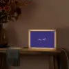 Why not - Blauw - Handgeschreven Light Box met kabel (Tafellamp) klein -sfeer4