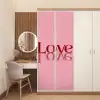 Love - Roze - Spiegeling deurposter klein -sfeer3