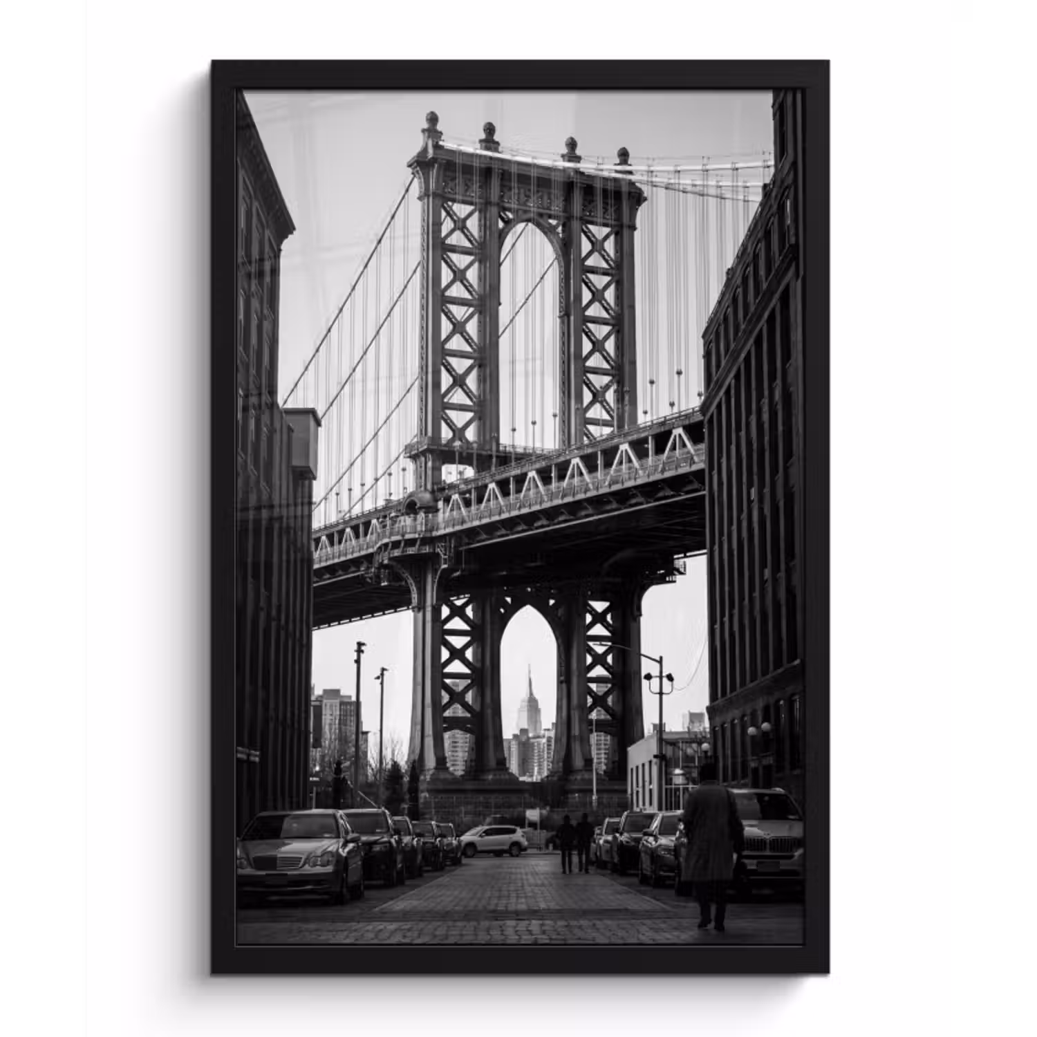 Poster met lijst - Brug - Stad - Architectuur - Modern - Zwart-wit