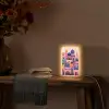 Kleurrijke stad - Zon - Islamitisch Light Box met kabel (Tafellamp) klein -sfeer4