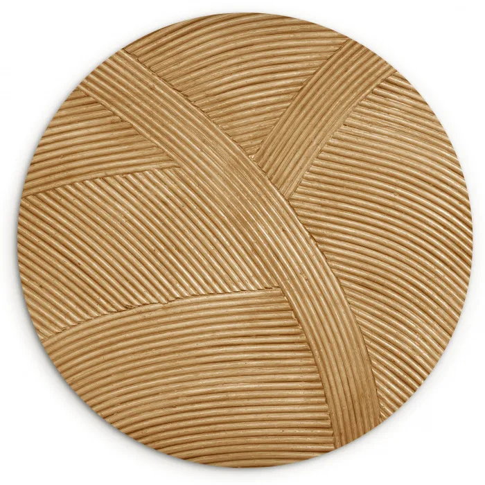 Structuur - Natuur - Kunst - Rotan Wandcirkel kunststof plaat 5mm dik klein -3d