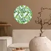 Bohemian - Bladeren - Bloemen - Tropisch Wandcirkel behangsticker klein -sfeer1