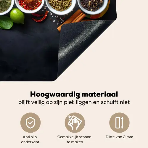 Kruiden - Specerijen - Betonlook - Stilleven Inductie beschemer met haakjes middel -ky-onderkant-nl