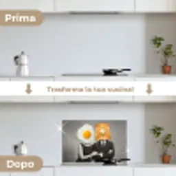 Ontbijt - Koppel - Ei - Brood keuken achterwand spatscherm klein -voor_na_IT